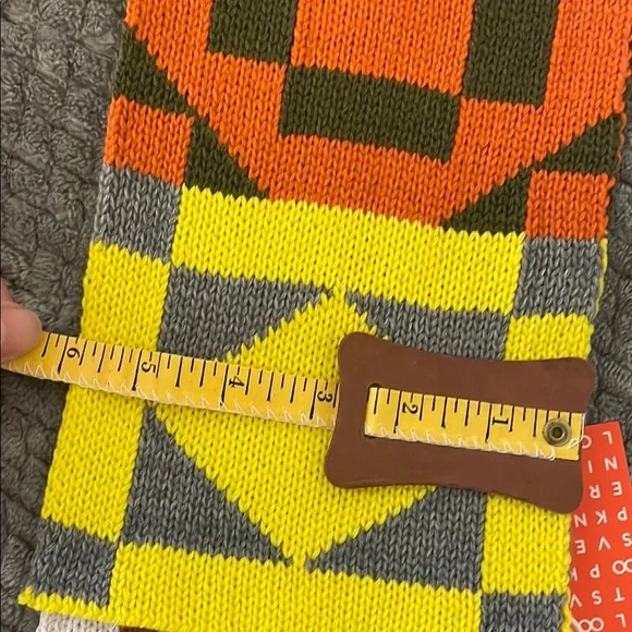 NWT Verloop Quilt Block  Geometric Knit Skinny Scarf - Picture 8 of 8